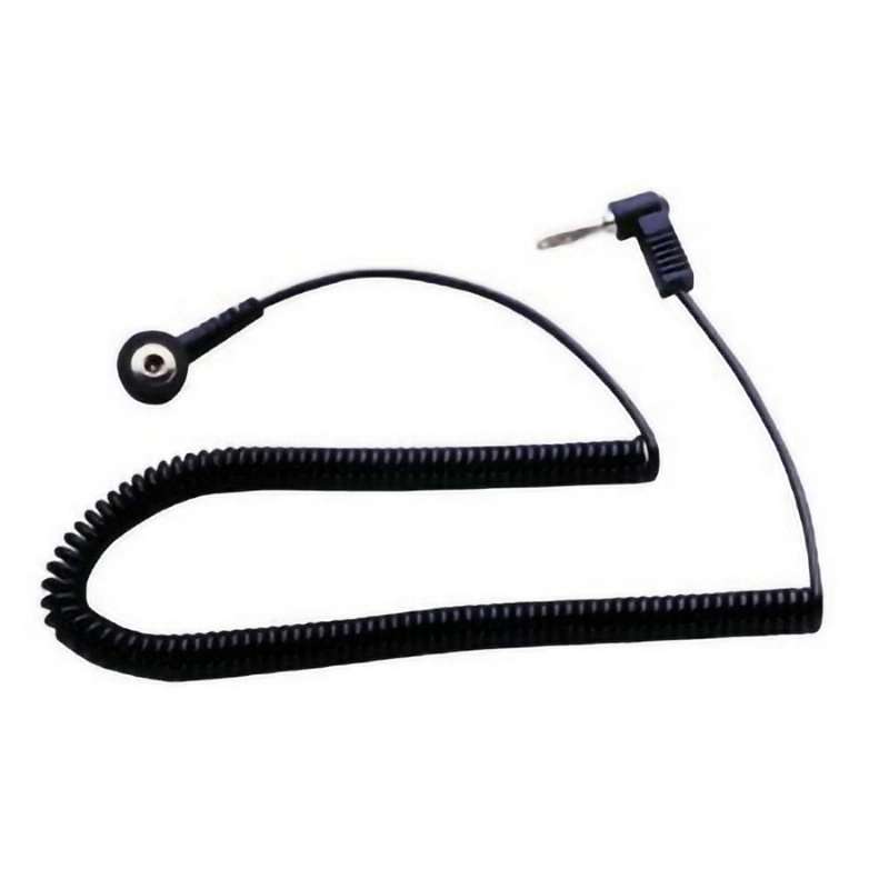 Grounding Cord Only, 12 ft Over-All Length, 1/8" Snap, 1 Megohm Resistor